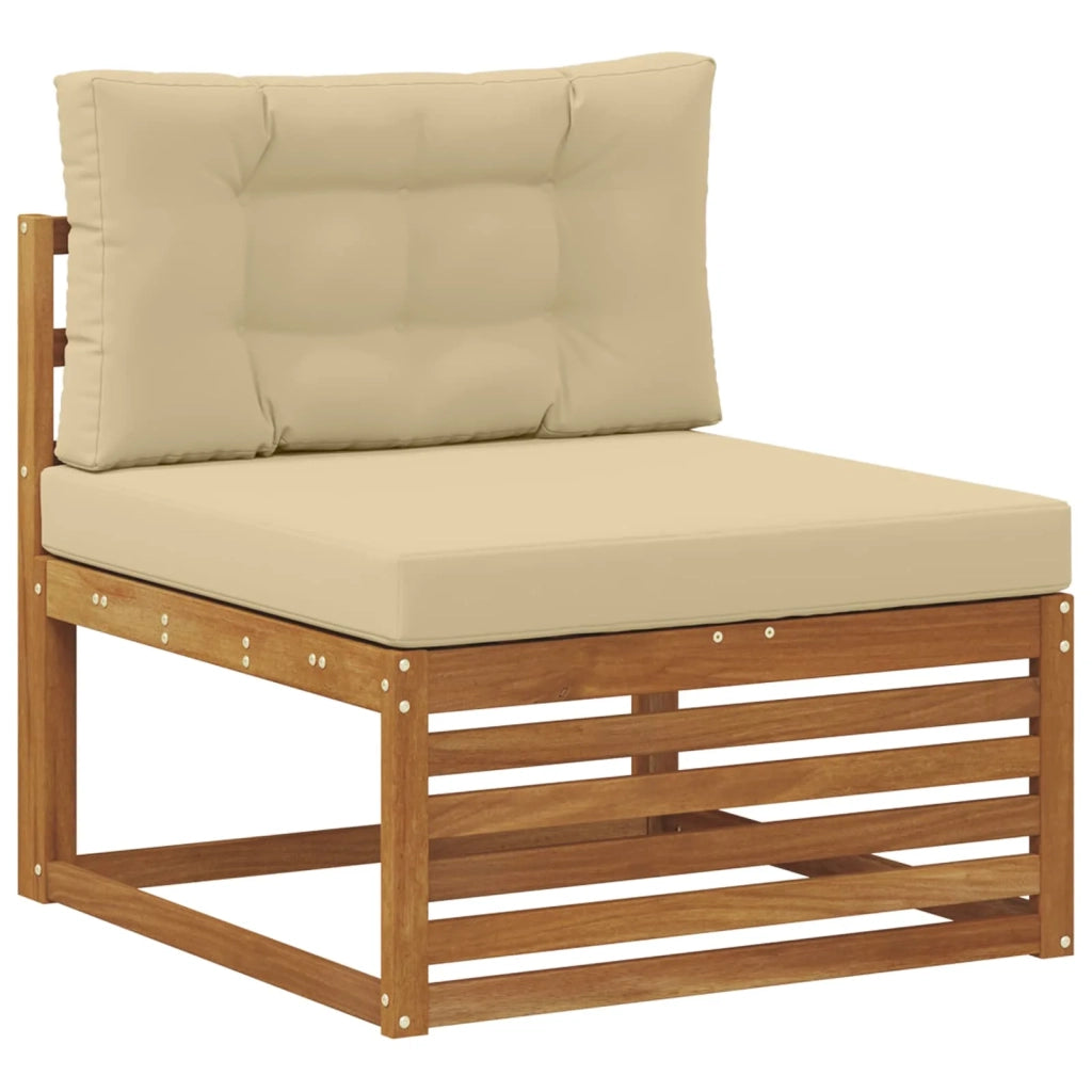 Set di divani da esterno 8 pz Naturale e Beige 3383661