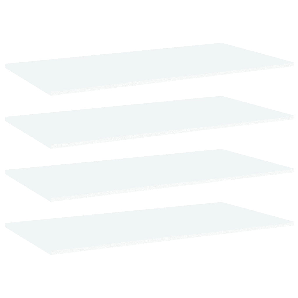 Ripiani per Libreria 4 pz Bianchi 80x20x1,5 cm in Truciolato cod mxl 59304