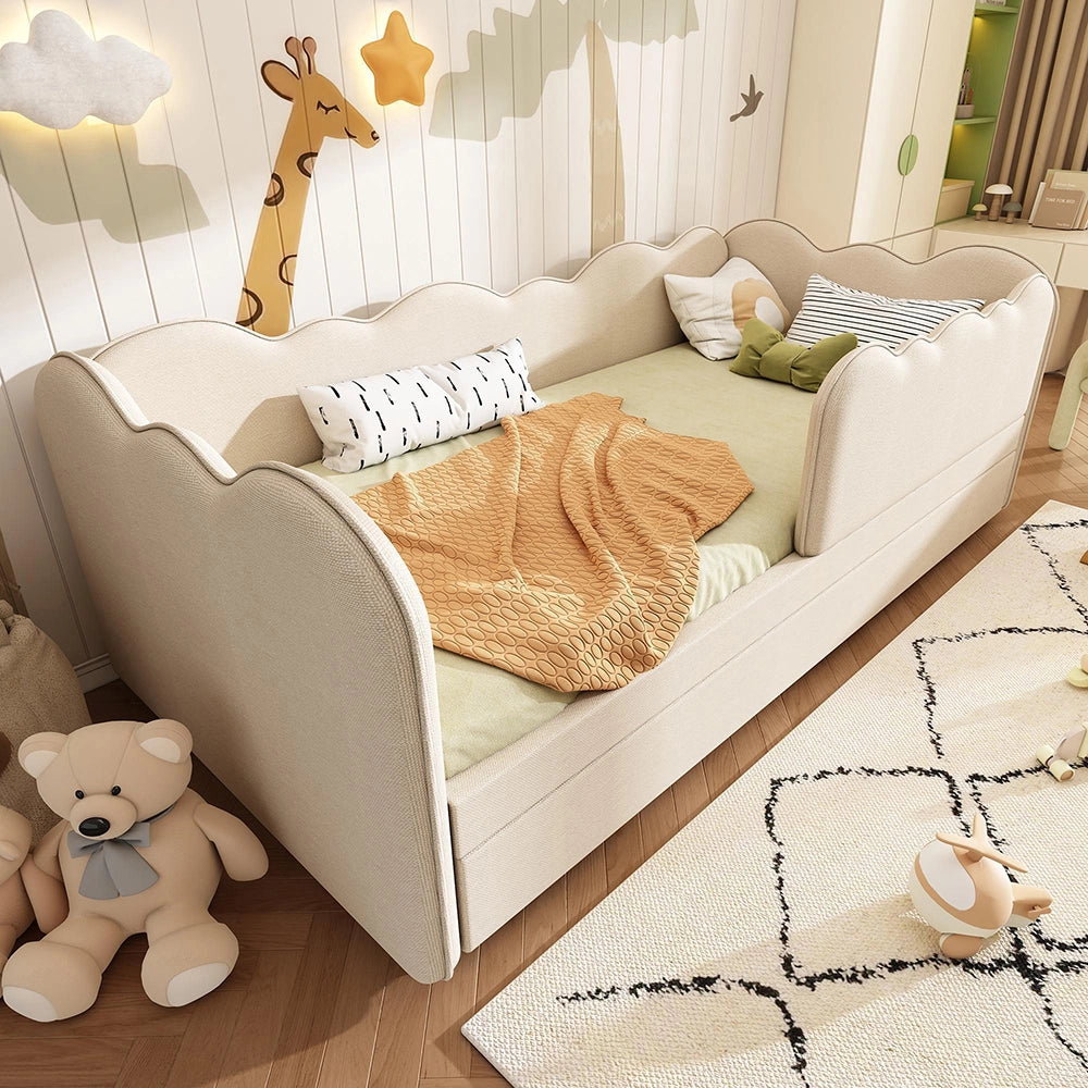 Divano letto 90x190cm?- Xylo - giorno gigogne lino beige