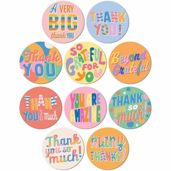 Etichette Stickers 600 pezzi - Multicolore - Etichette Autoadesive - Biglietti di Ringraziamento - 3,8 cm - Personalizzazione