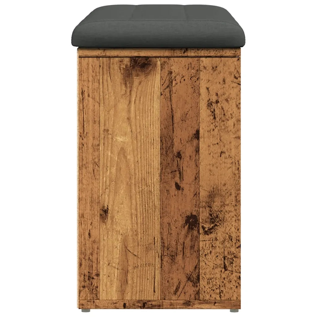 Panca Porta Scarpe Legno Antico 82x32x50 cm Legno Multistrato