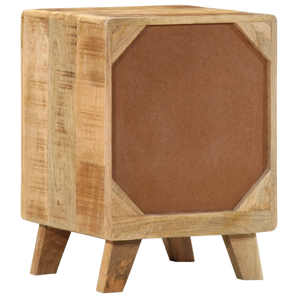 Comodino 37x32x50 cm in Legno Massello di Mango Grezzo 4104515