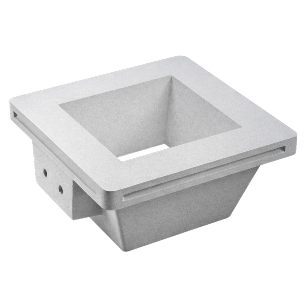 Portafaretto In Gesso Da Incasso, Quadrato 120X120X60mm, Bianco Verniciabile Portalampada GU10 e Connettore Fast Incluso