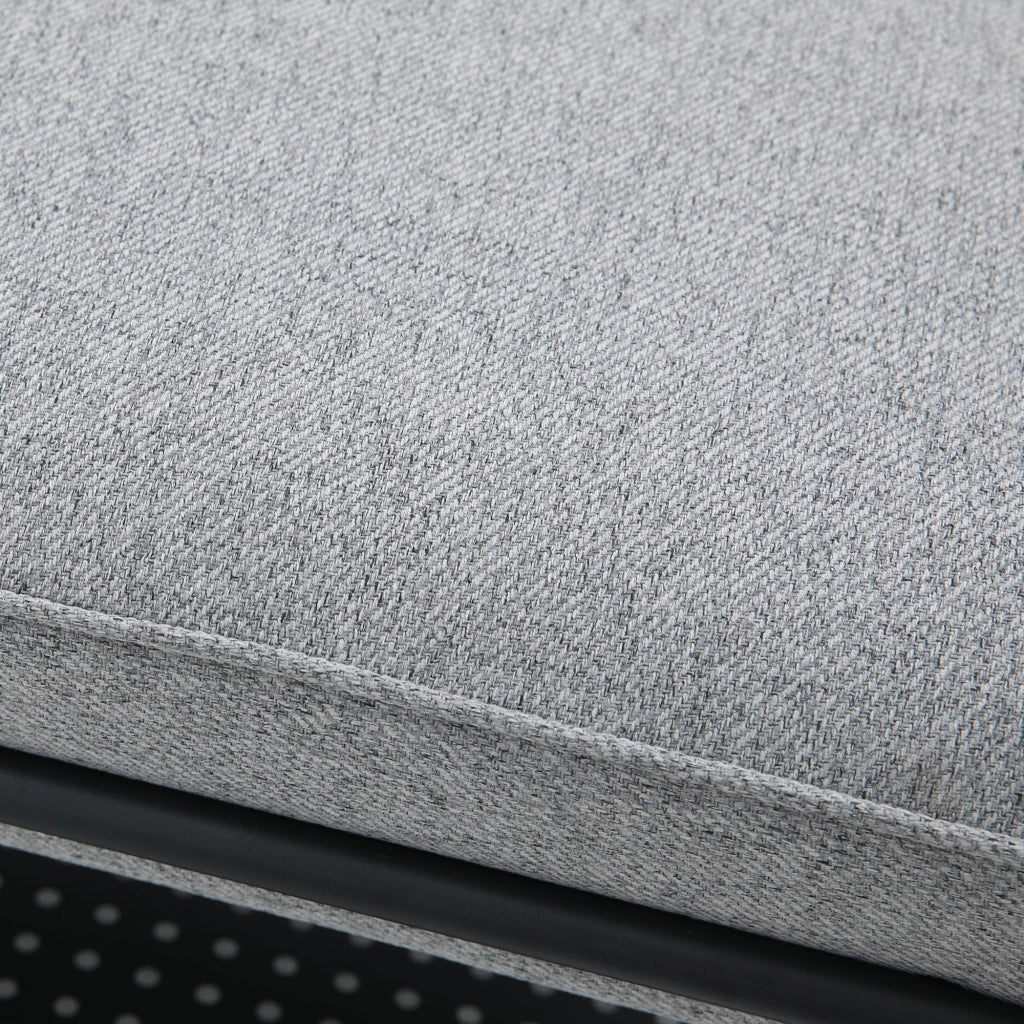 Panca portascarpe 90 x 37 x 42 cm metallo grigio 03_0008977