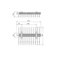 Porta Pantaloni Estraibile per Armadio in Acciaio Emuca Grigio Pietra