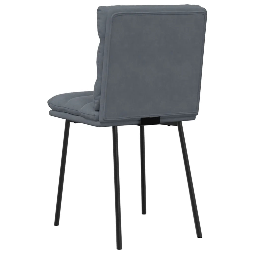 Sedie da Pranzo 2 pz Grigio Scuro in Velluto 4101283