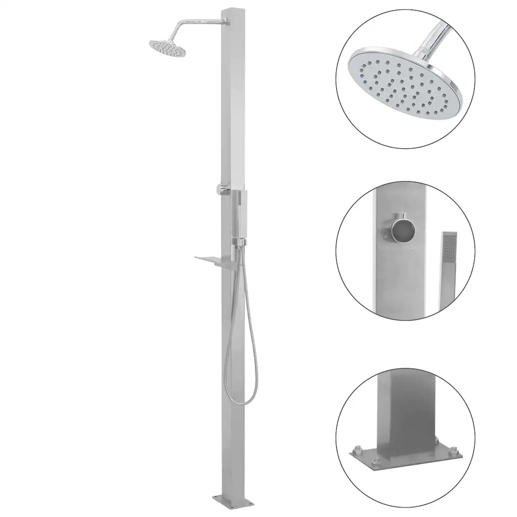 Doccia da Giardino in Acciaio Inox Lineare cod mxl 51117