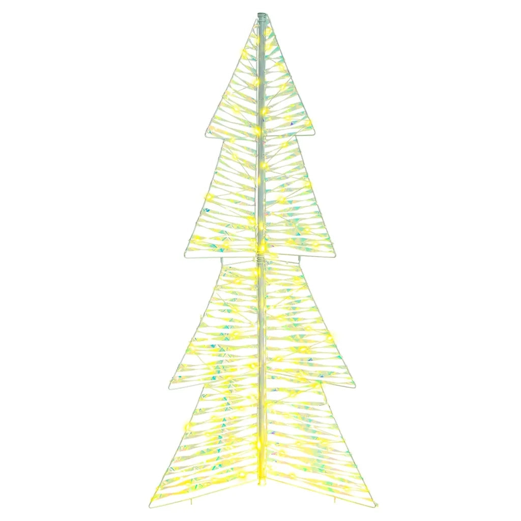 Albero di Natale con 160 LED Bianco caldo 150 cm PET