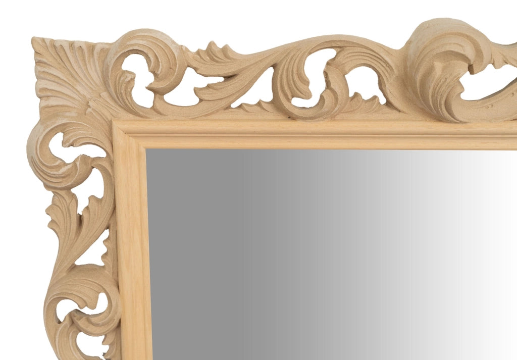 Biscottini SPECCHIERA DA PARETE IN LEGNO FINITURA GREZZA MADE IN ITALY realizzata Offerta