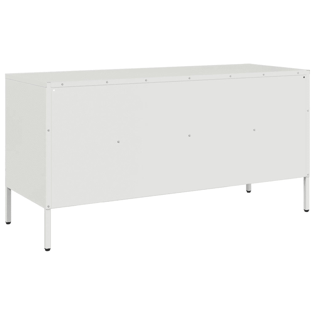 Mobile TV Bianco 100,5x39x50,5 cm in Acciaio 843041