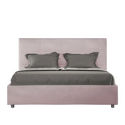 Letto matrimoniale senza rete imbottito 160x190 microfibra glicine Mika