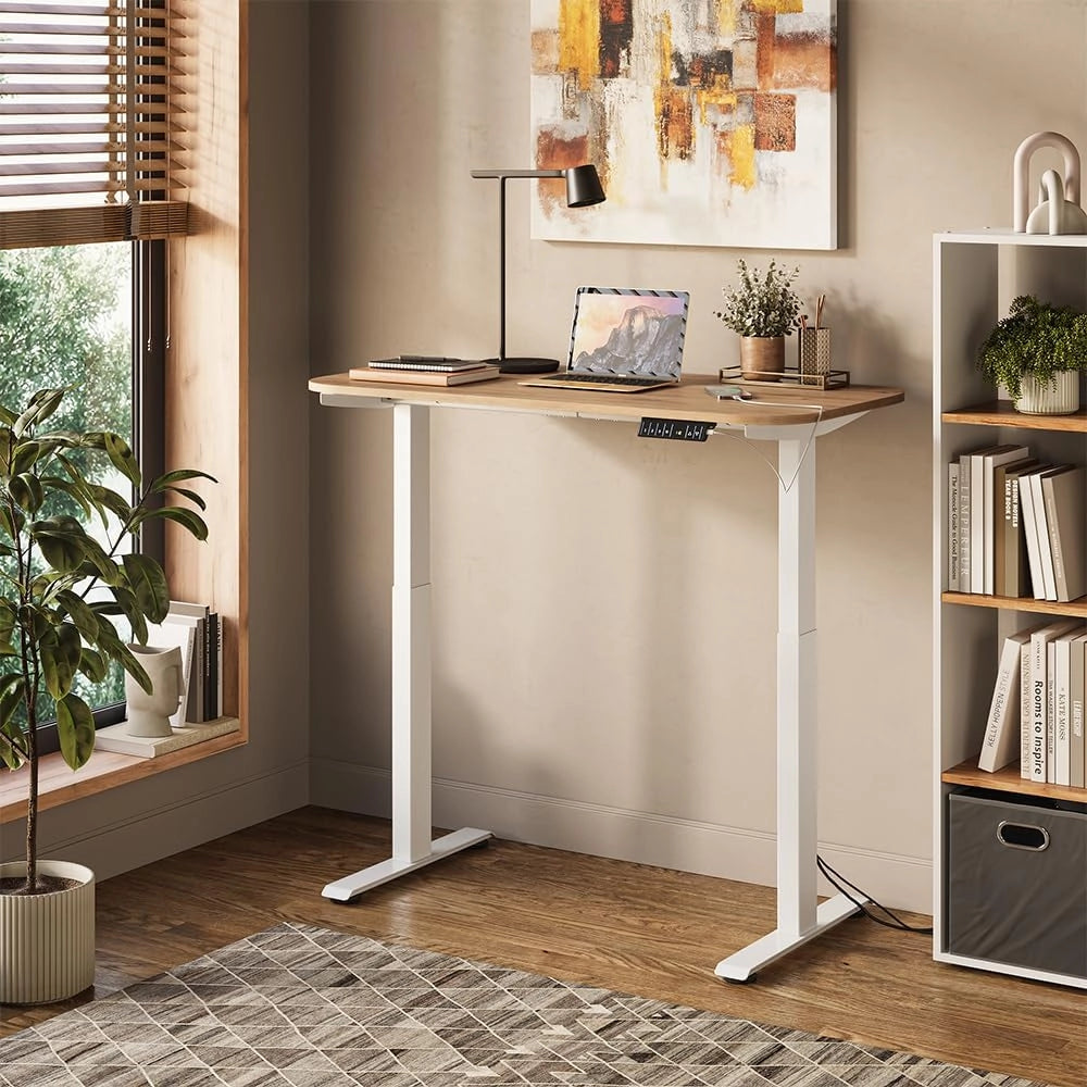 Gambe per tavolo Elevate, Bianco, 2 motori, adatto per superfici di lavoro regolabili in altezza nell'home office