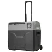 Frigo per Auto da 50L con Pannello Touch, Maniglia e 2 Ruote, in Alluminio e Plastica, 58.6x37.8x54.5 cm, Grigio
