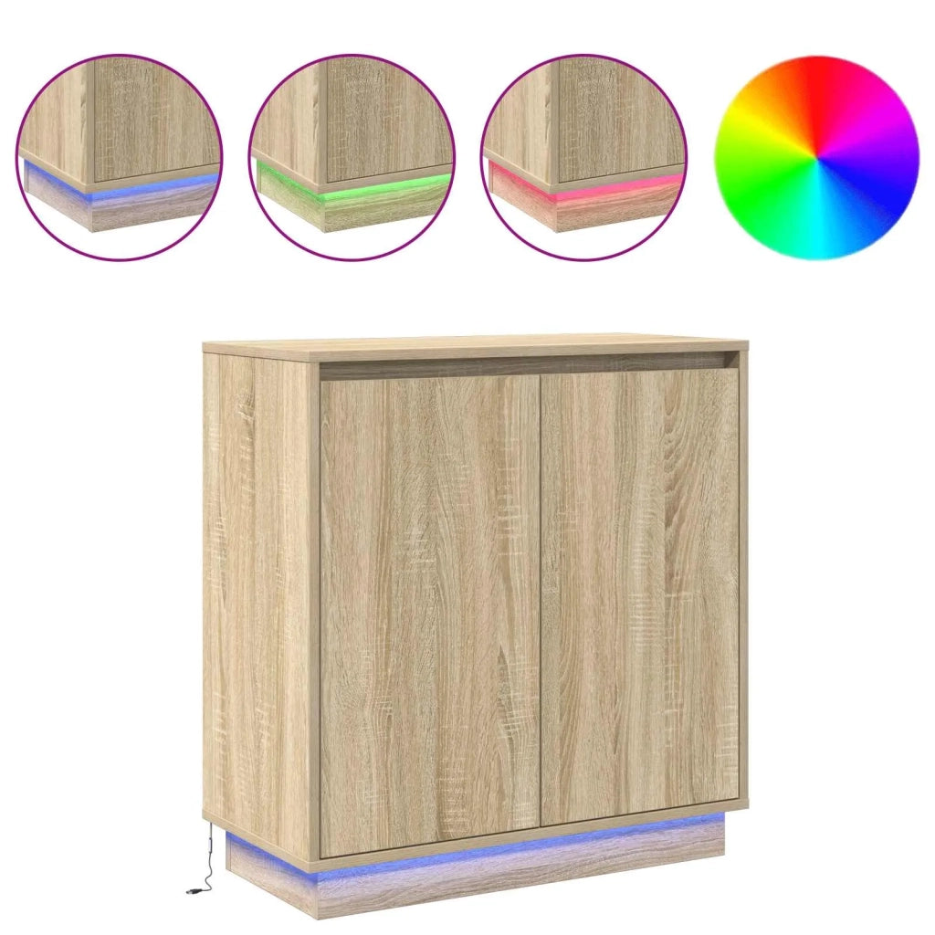 Credenza | Madia LED per Rovere Sonoma 71 x 34,5 x 75 cm