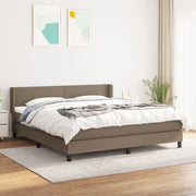 Giroletto a Molle con Materasso Tortora 160x200 cm in Tessuto 3129565