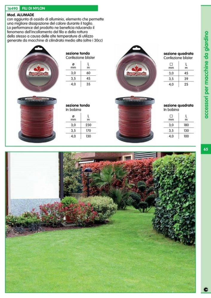 1pz filo nylon alumade tondo 4x35mt red cod:ferx.93929