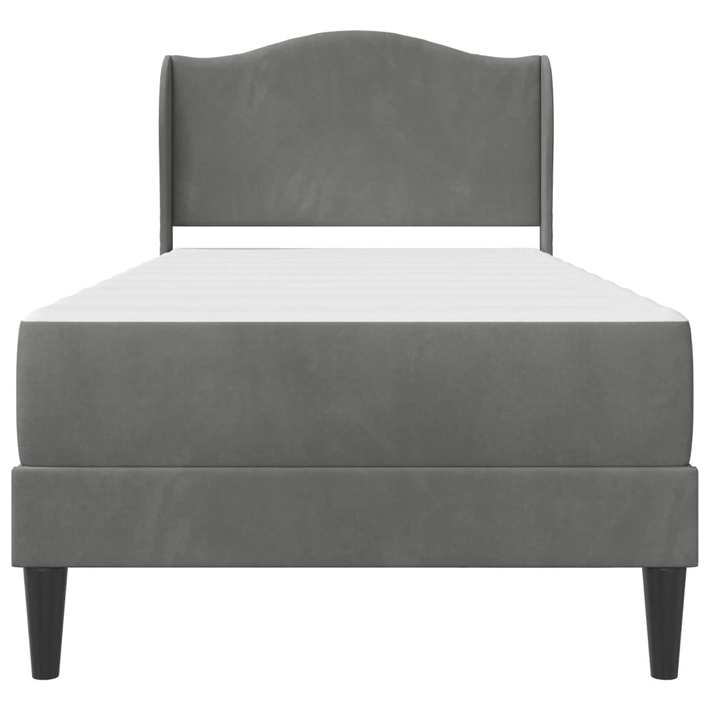 Struttura del letto Grigio Scuro 80 x 200 cm Velluto