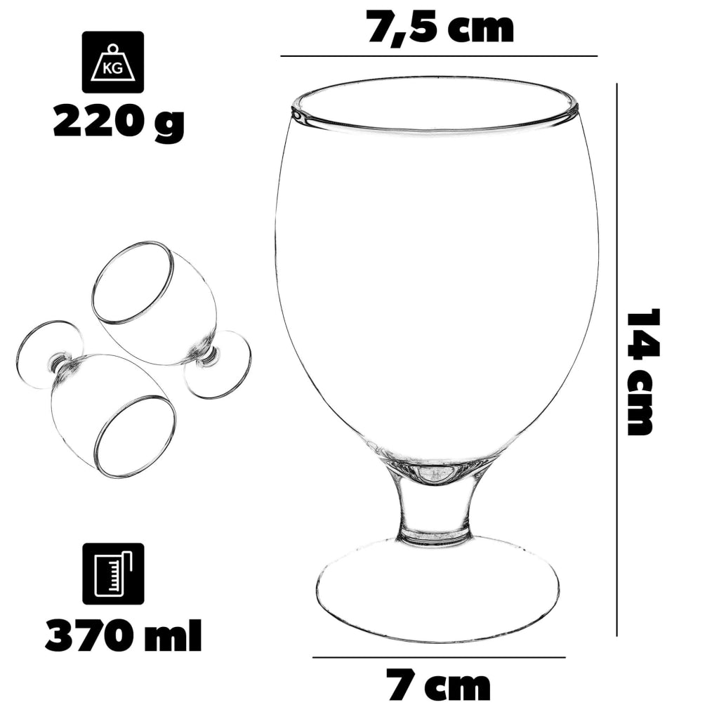 Bicchieri da birra KADAX, per cocktail, bevande, boccali, 370 ml, 2 pezzi, idea regalo