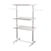STENDINO PREMIUM A 3 PIANI REGOLABILE CON 6 RUOTE 80-142 X 55 X H152 CM