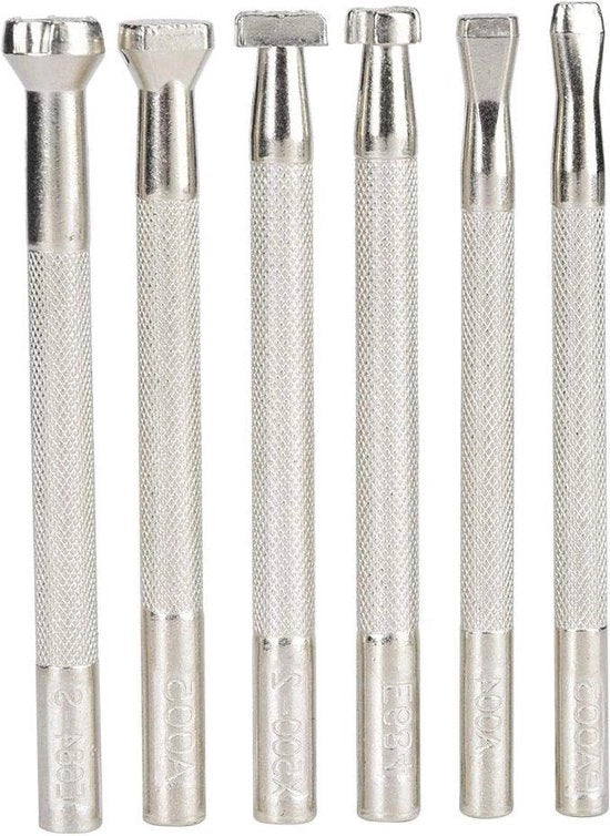 6 pezzi di utensile per DIY in pelle - stampe a forma di pesce - punzoni in pelle - manico anti-schizzo - attrezzo per artigianato manuale.