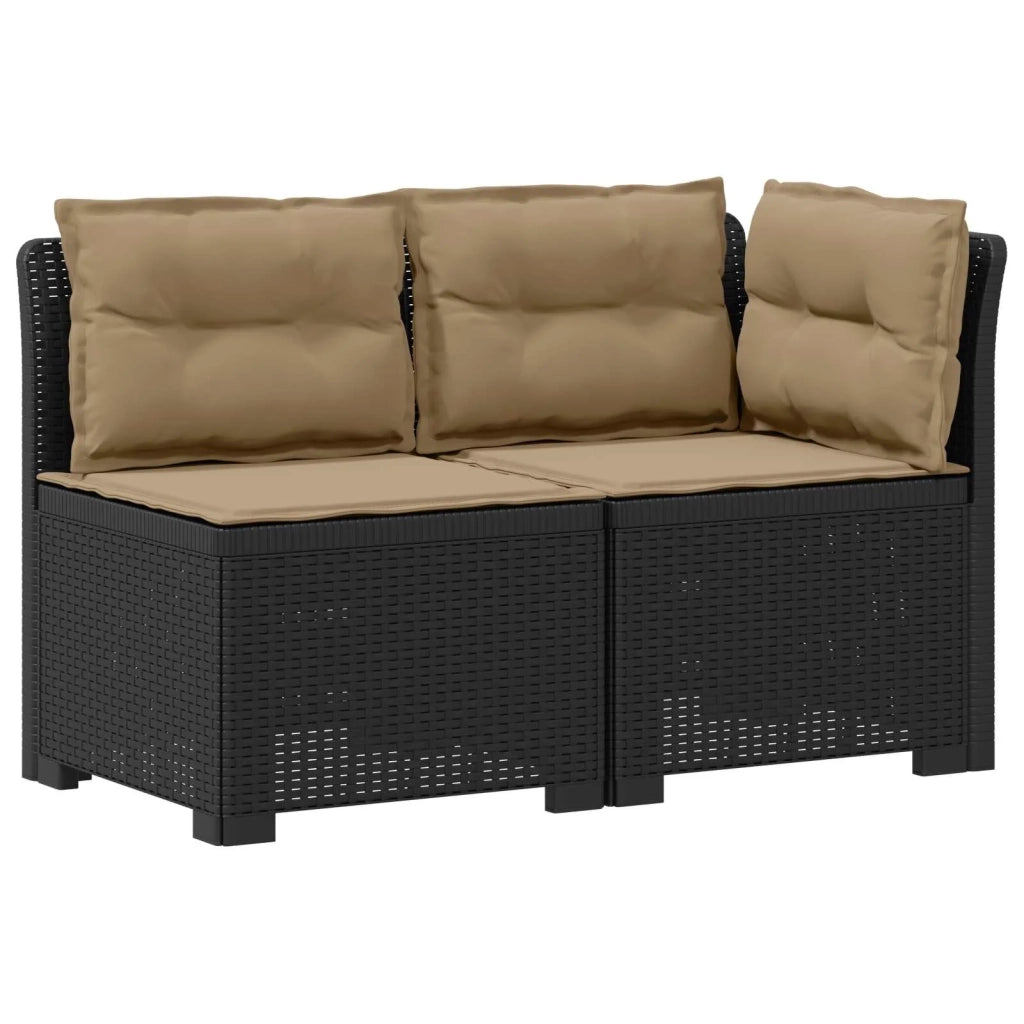Divano da Giardino a 2 Posti con Cuscini Aspetto Rattan PP 8011942