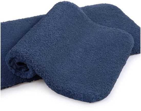 Matte anti-slip, 2-pack, matrice di assorbimento, matrice di assorbimento densa, matrice di assorbimento morbida, matrice di assorbimento microfibre umida, superassorbente, lavabile in lavatrice, velocemente asciugante - 50 x 80 cm (blu marino)