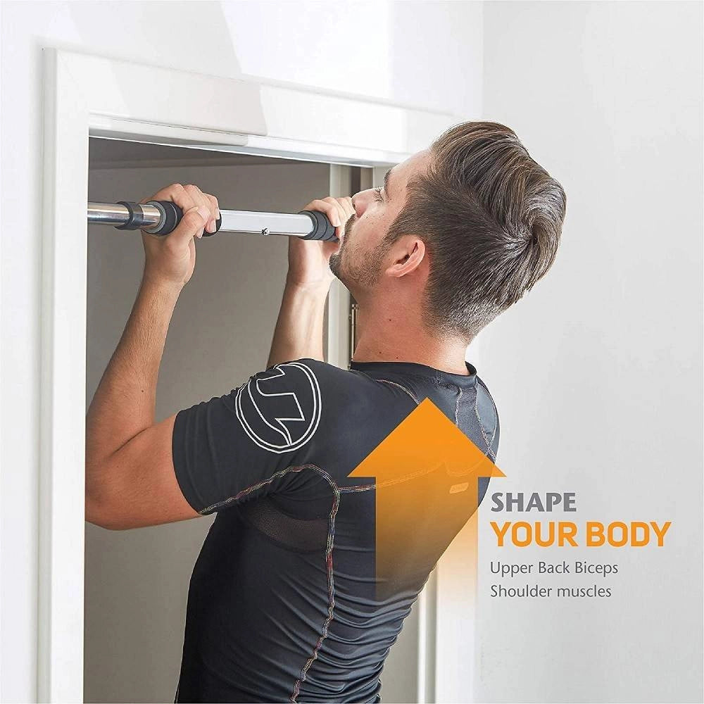 Trade Shop - Set Training Sbarra Per Trazioni Allenare Muscoli Regolabile Porta Da 0,8 A 1,2mt -