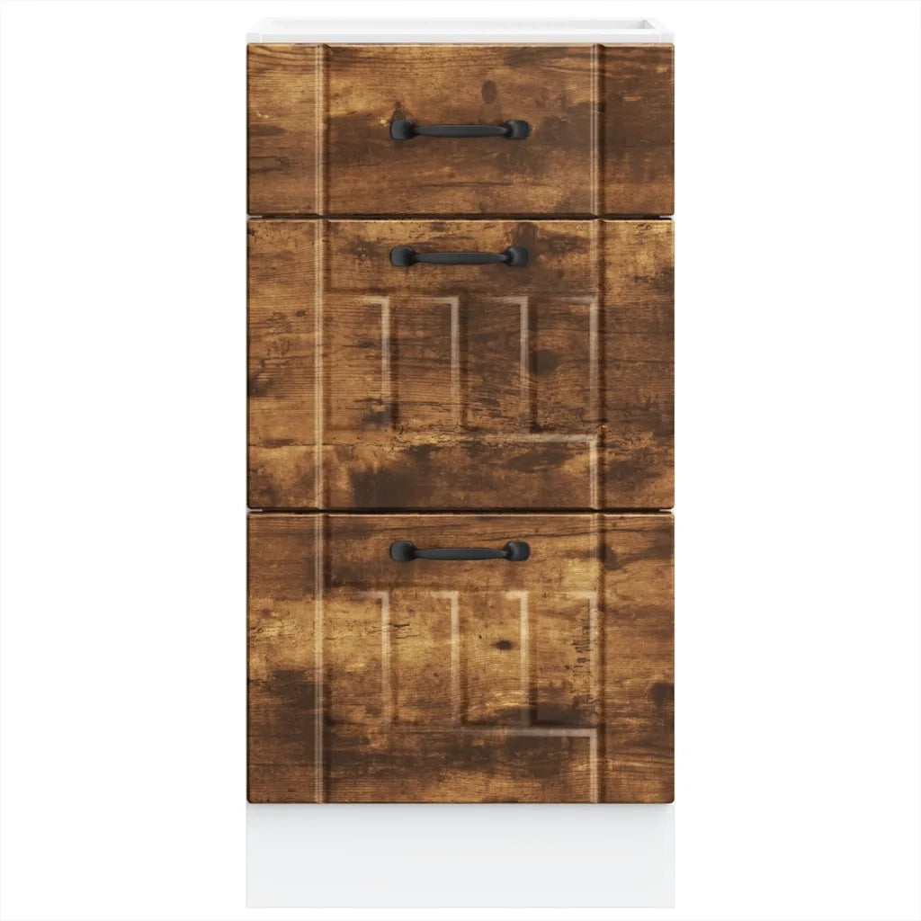 Base da Cucina Lucca Rovere Fumo in Legno Multistrato 854235