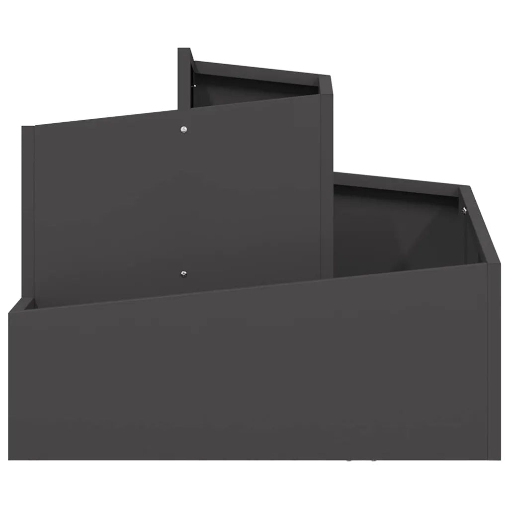 Vaso da giardino Nero 60 x 60 x 50 cm Acciaio laminato a freddo 873571