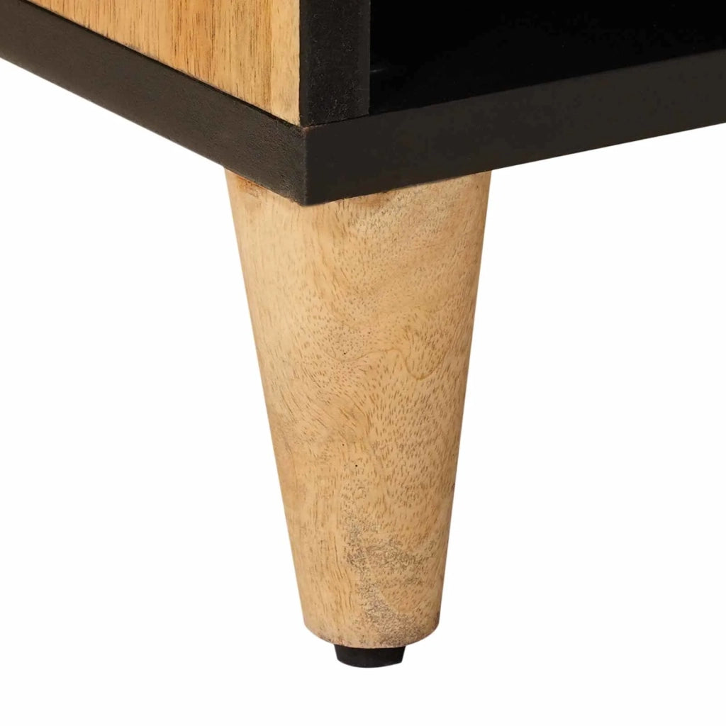 Mobile TV Naturale 100 x 33 x 46 cm Legno di mango massello