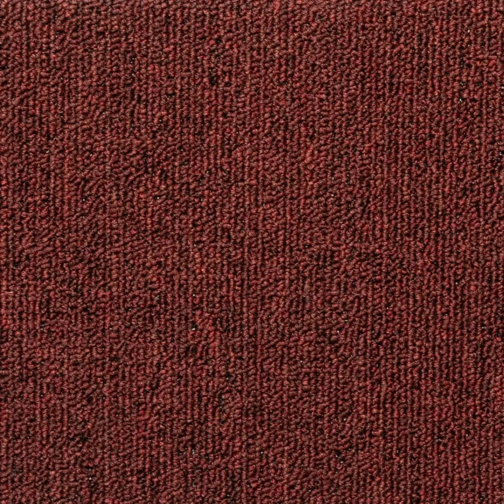 Tappetini per scale 15 pz | Gradini per Scale 65x21x4 cm Bordeaux bordo rettangolare
