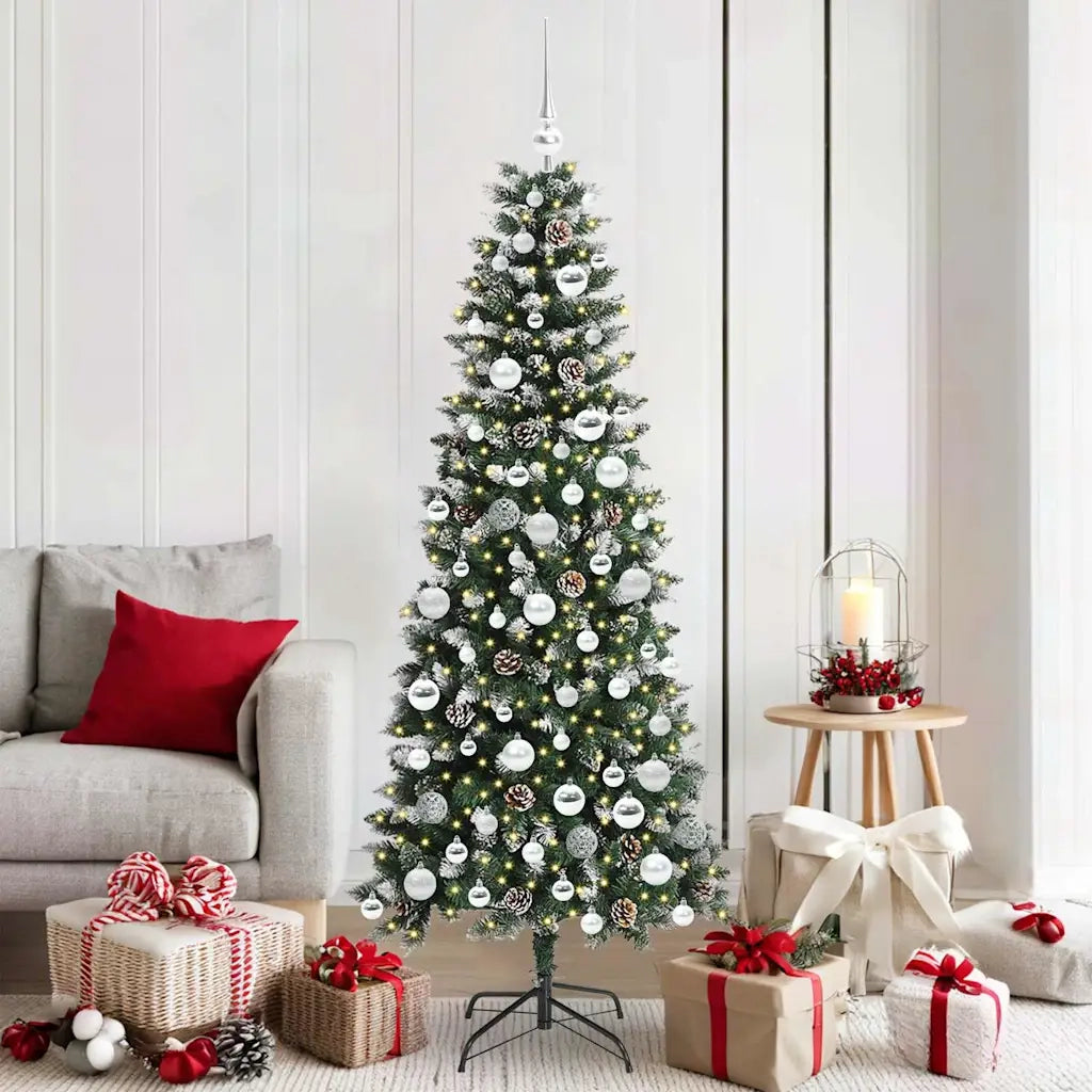 Albero di Natale artificiale con 300 LED Verde 180 cm 3395825