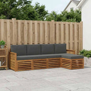 Set di divani da esterno 5 pz Naturale e Antracite 3384238