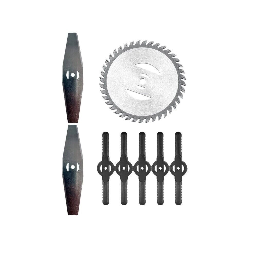 Lame ricambio per decespugliatore tagliaerba batteria kit 7 pezzi più disco per tagliare legno tronchetti