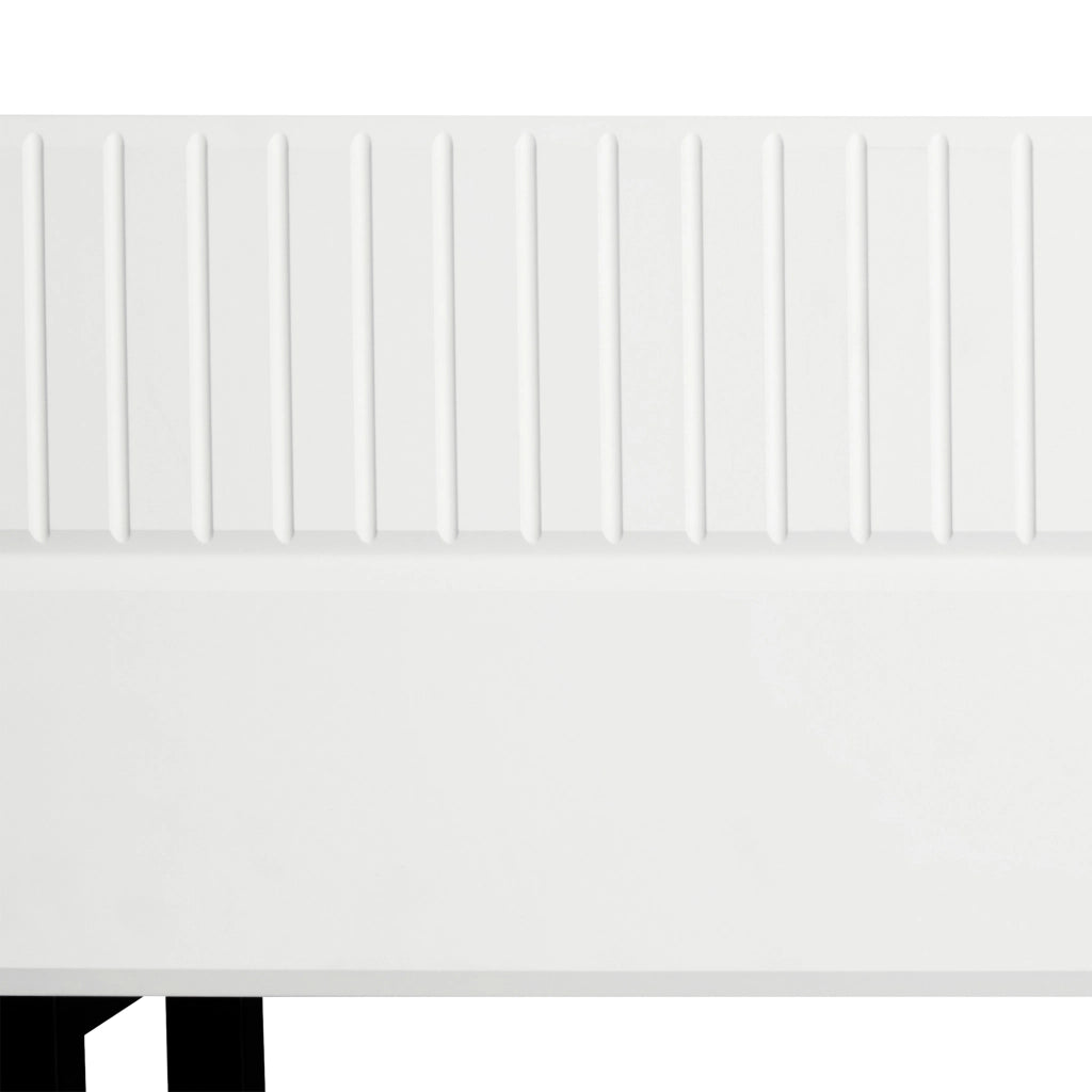 Mobile TV con tre cassetti - Zephmum - 170x35x47 cm - Design classico bianco e nero