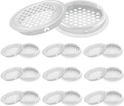 Adeguamento di ventilazione - 20 pezzi - acciaio inossidabile - adatto per armadi e cassetti per scarpe - bianco