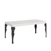 Tavolo allungabile 200/304x90 cm Paxon bianco frassino gambe antracite