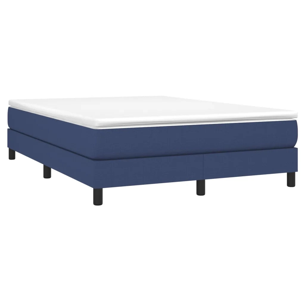 Struttura Letto a Rete a Molle-Giroletto Blu 140x190 cm in Tessuto 545734