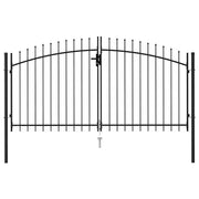 Cancello per recinzione Woerden Doppia porta con punta superiore 299,5x199,5 cm 146028