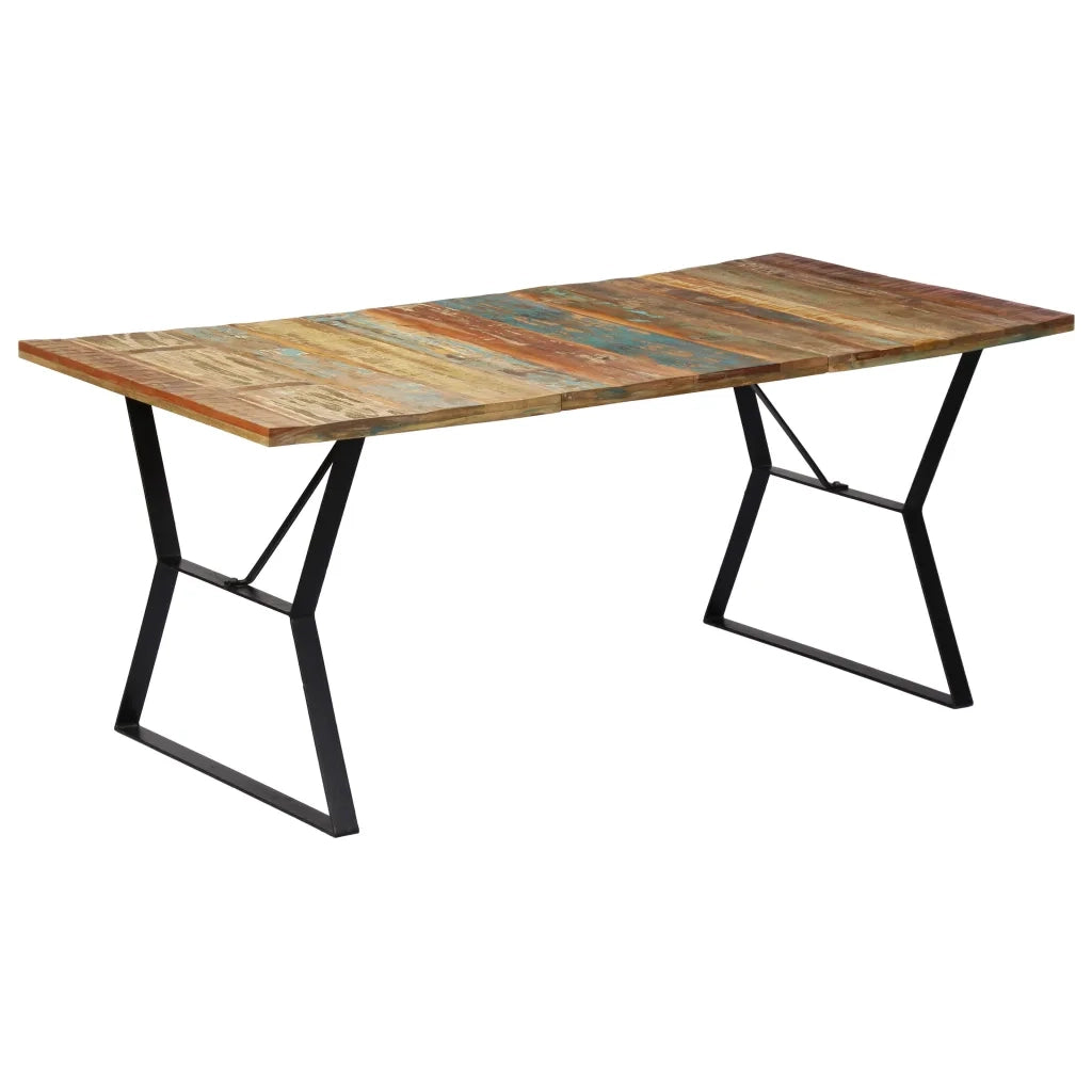 Tavolo da Pranzo 180x90x76 cm in Legno Massello di Recupero 247946