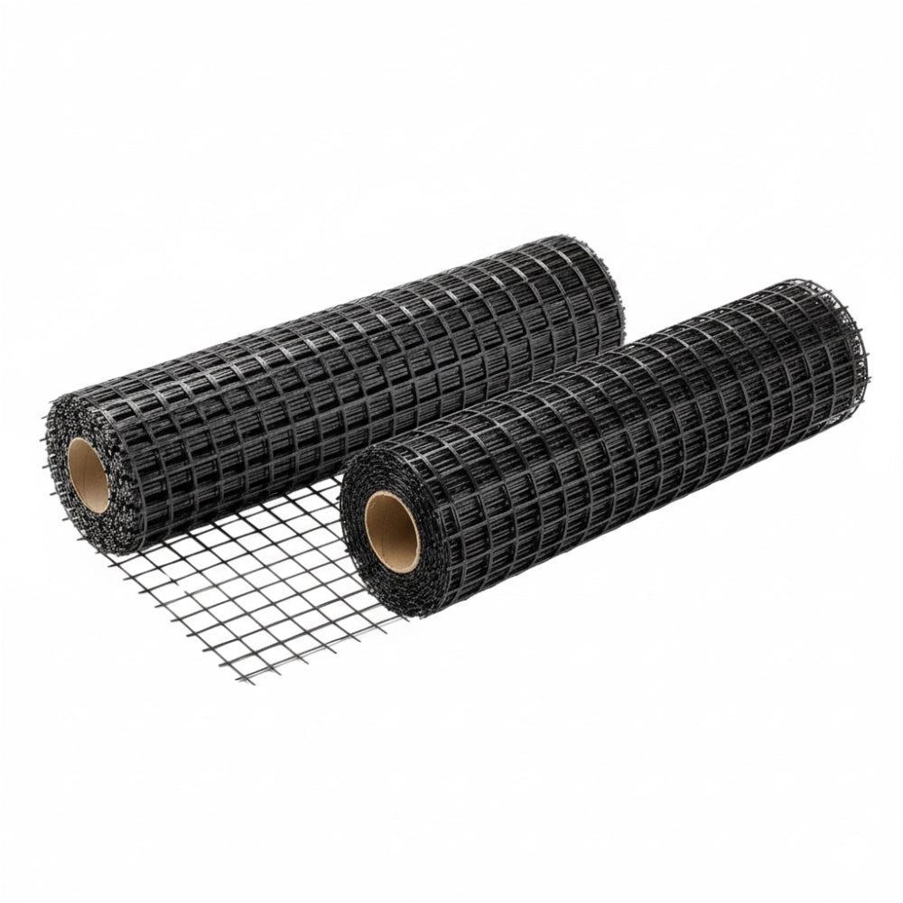 Rete in fibra di vetro 40x40 mm rinforzo massetti e intonaci 2 rotoli 1x50 m