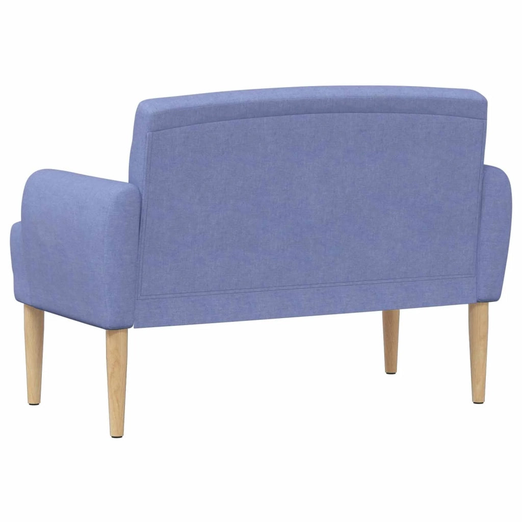 Loveseat con bottoni imbottiti Blu jeans 116 x 67 x 80 cm 42041787