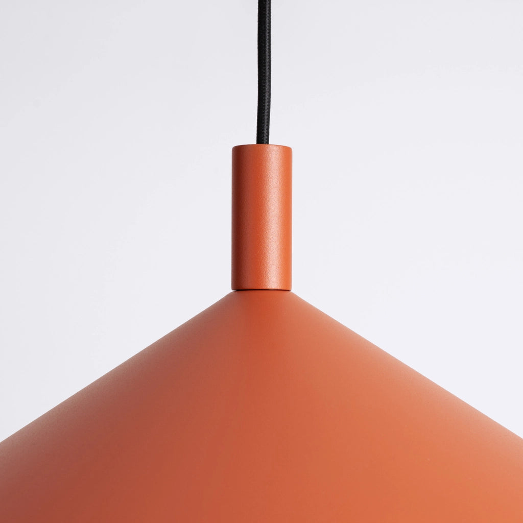 Lampada a sospensione NOX 40 ocra rossa