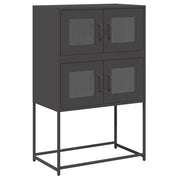 Credenza | Madia | Buffet da pranzo | Armadio da pranzo Nera 68x39x107 cm in Acciaio
