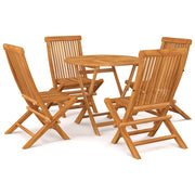 Set di mobili da giardino mobili da esterno 5 pezzi legno massello di teak 02_0016571