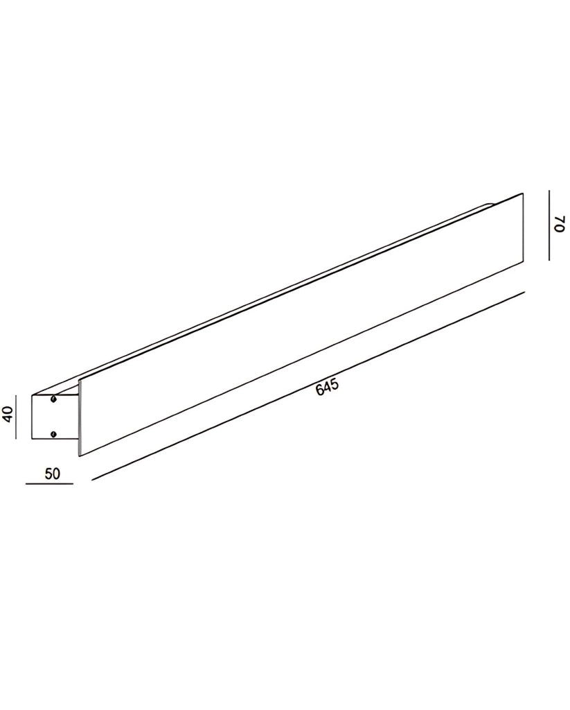 Lampada da Parete Lotus LED 20W Integrato 3000K Bianco Struttura in Alluminio Design Moderno Dimmerabile 64,5cm Classe 1 IP20 Qualità Premium