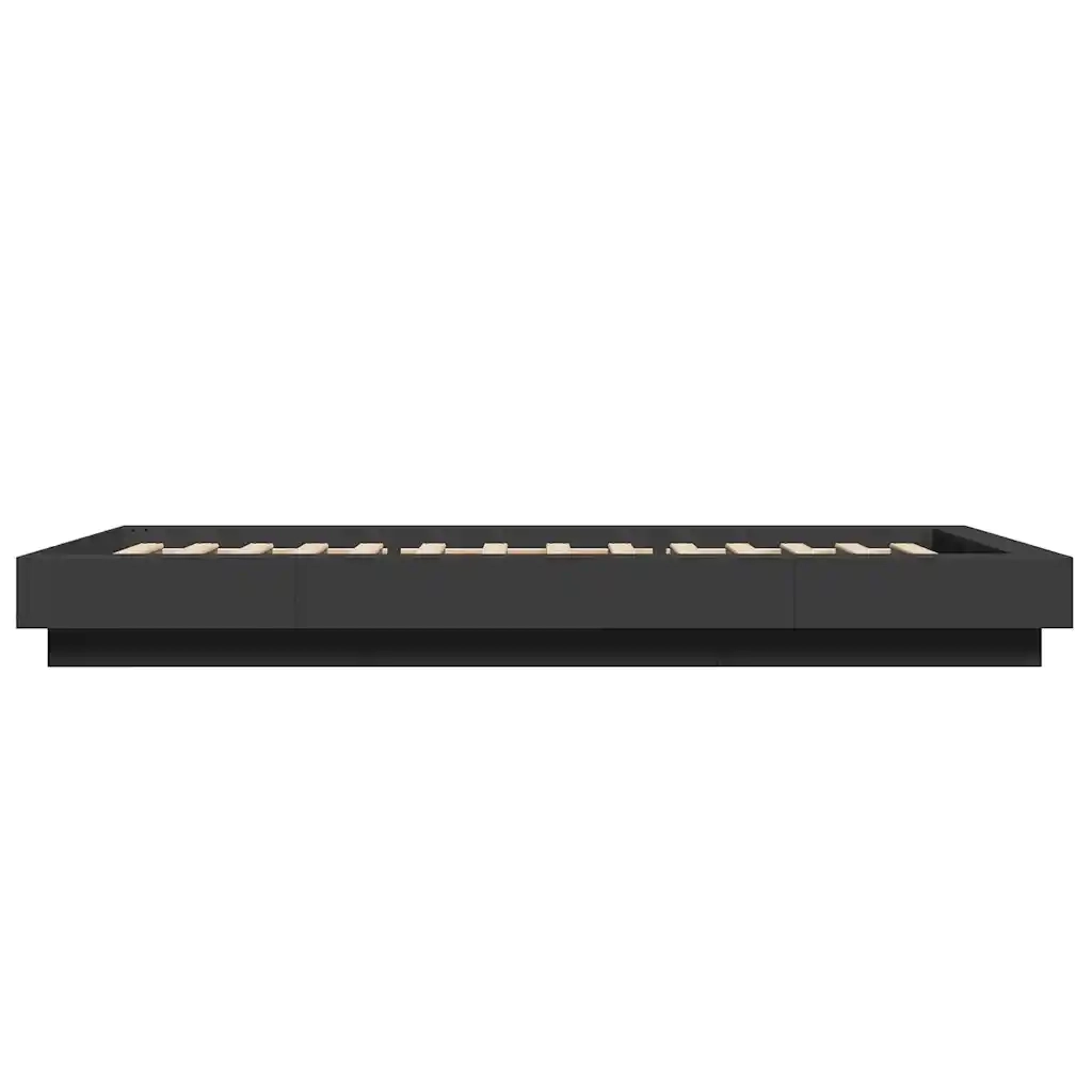 Giroletto-Struttura Letto Nero 90x190 cm in Legno Multistrato 510300