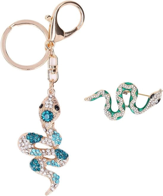 Accessorio per Auto e Borsa - Serpente in Cristallo per Mano - Oggetto Artigianale - Standard