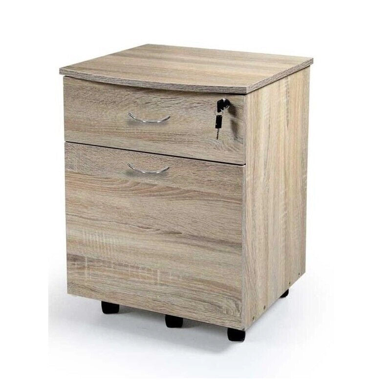GAIA CASSETTIERA CON SERRATURA A 2 CASSETTI 42 X 40 X 55 IN COLORE ROVERE