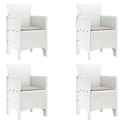 Sedia da Giardino 4 pz | Sedie da Esterno Bianco 53 x 49 x 85 cm Polipropilene